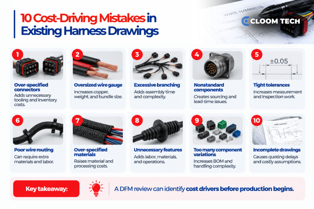 10 cost driving mistakes in existing harness drawings