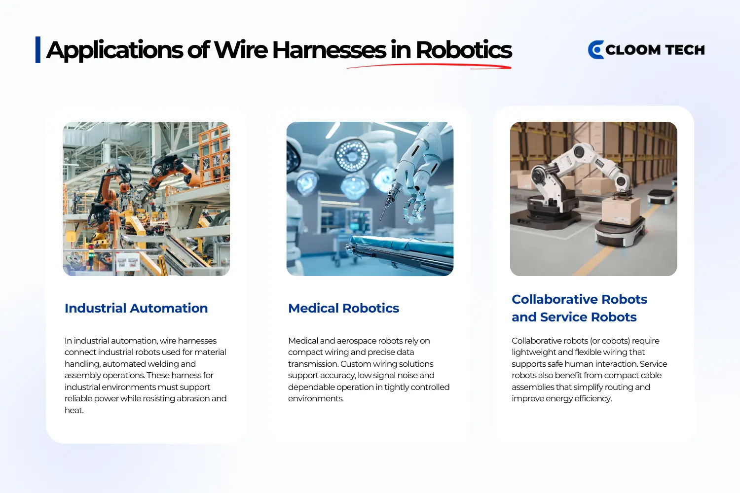 applications of wire harnesses in robotics