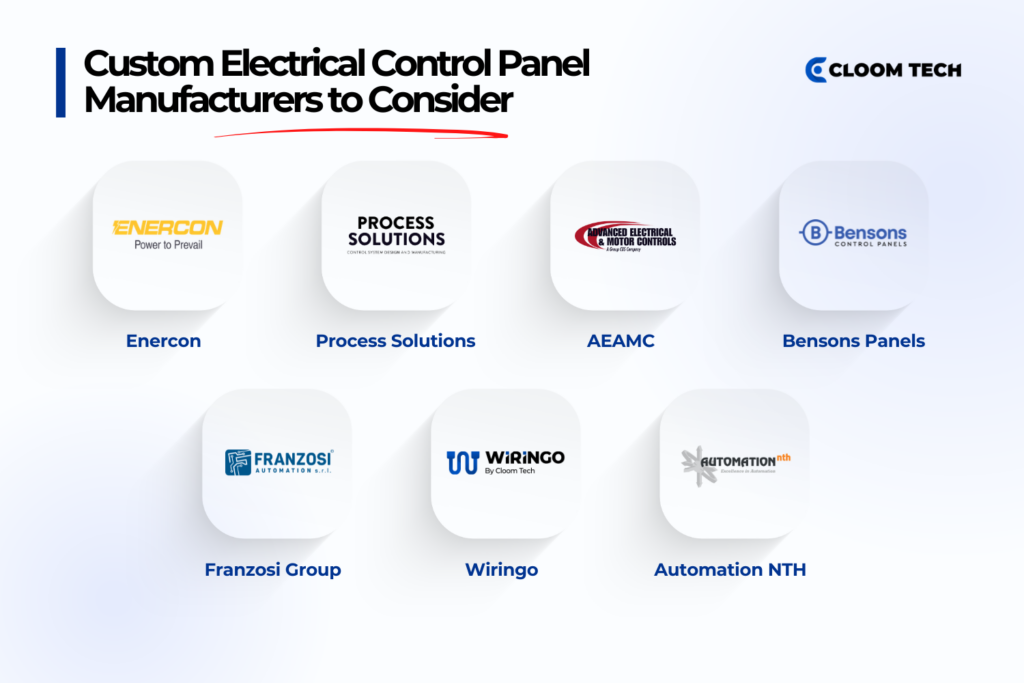 custom electrical control panel manufacturers to consider