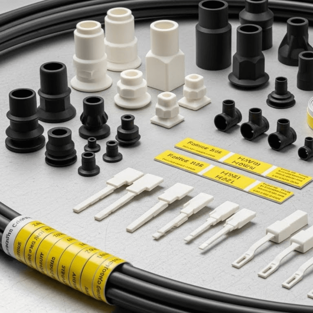 heatshrink boots, labels & protective components