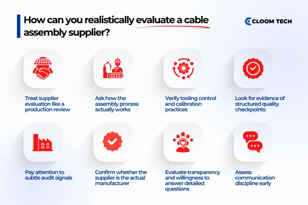 how can you realistically evaluate a cable assembly supplier