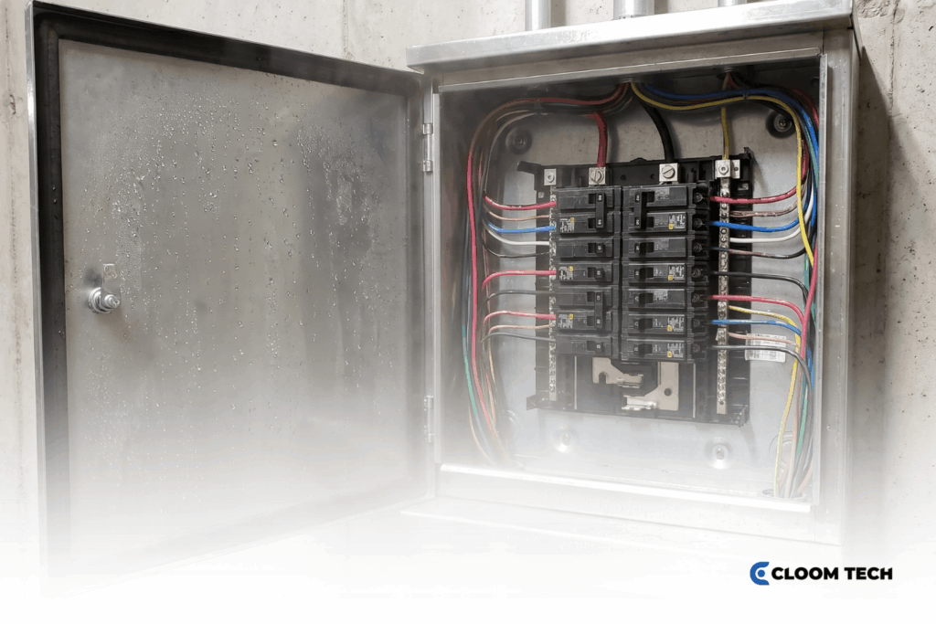 how do you remove moisture from electrical panel