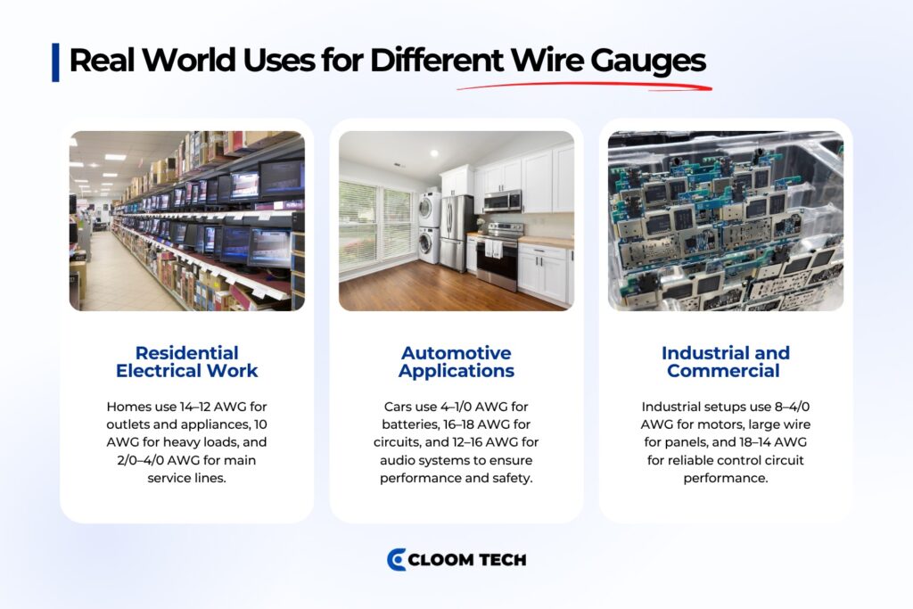 real world uses for different wire gauges