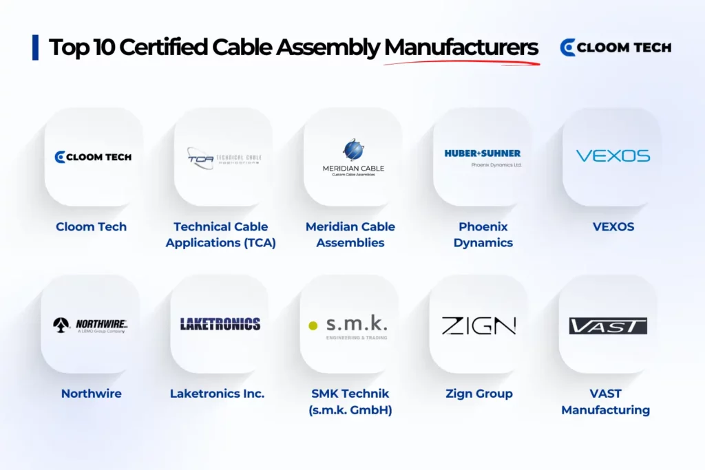 top 10 certified cable assembly manufacturers (2026 guide)