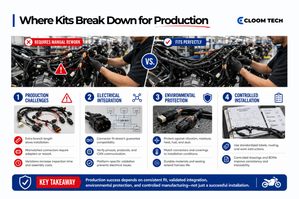where kits break down for production