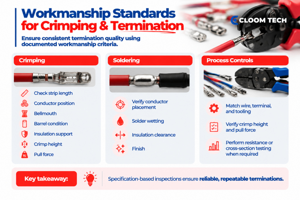 workmanship standards for crimping and termination quality
